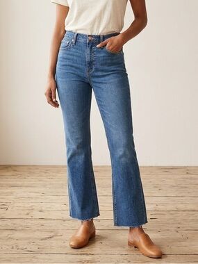 J.Crew Slim Demi Boot Women’s Size 30 High Rise Wide Leg Jeans Blue Wash